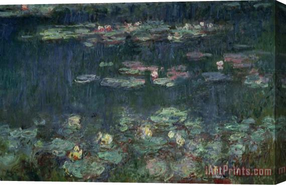 Claude Monet Waterlilies Green Reflections Stretched Canvas Print / Canvas Art