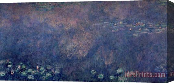 Claude Monet Waterlilies Two Weeping Willows Stretched Canvas Painting / Canvas Art