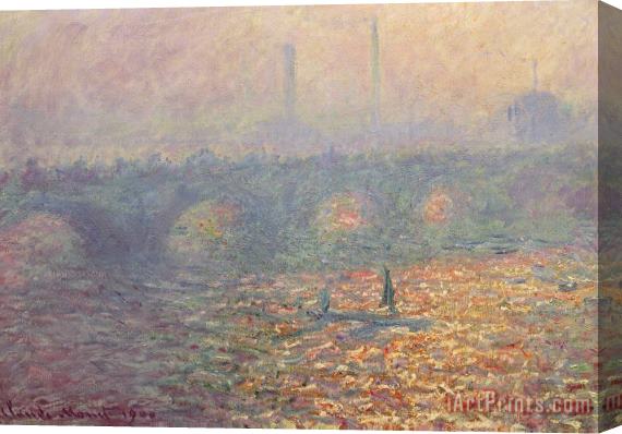 Claude Monet Waterloo Bridge Stretched Canvas Painting / Canvas Art