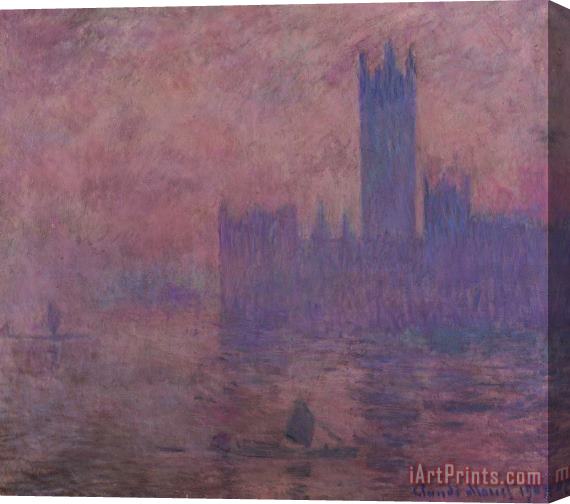 Claude Monet Westminster Tower Stretched Canvas Painting / Canvas Art
