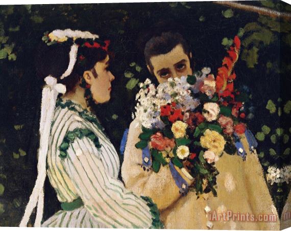 Claude Monet Women In The Garden Stretched Canvas Painting / Canvas Art