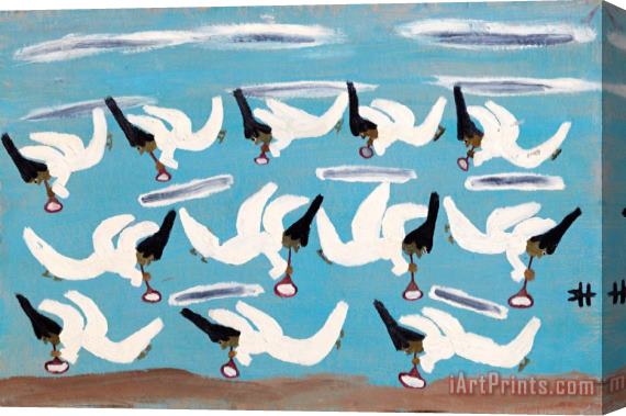 Clementine Hunter Choir of Angels, Circa 1970s Stretched Canvas Print / Canvas Art