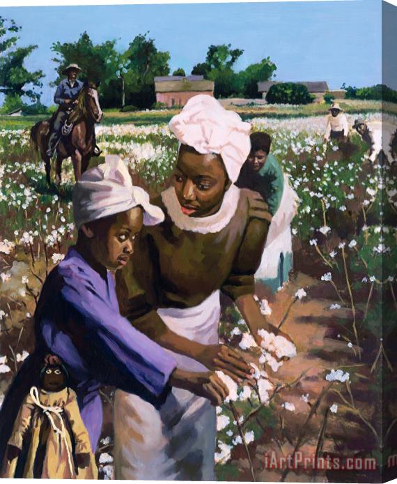 Colin Bootman Cotton Pickers Stretched Canvas Print / Canvas Art