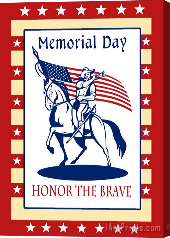 Collection 10 American Patriot Memorial Day Poster Greeting Card Stretched Canvas Painting / Canvas Art