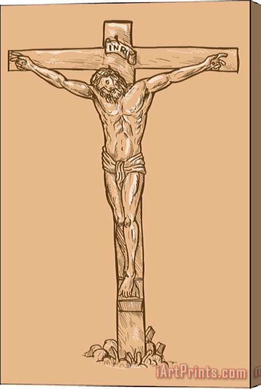 Collection 10 esus Christ hanging on the cross Stretched Canvas Painting / Canvas Art