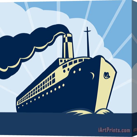 Collection 10 Ocean liner boat Stretched Canvas Print / Canvas Art