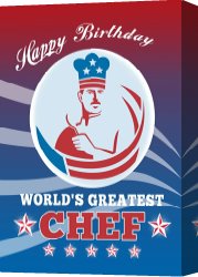 Birthday Canvas Paintings - World's Greatest Chef Happy Birthday Greeting Card Poster by Collection 10
