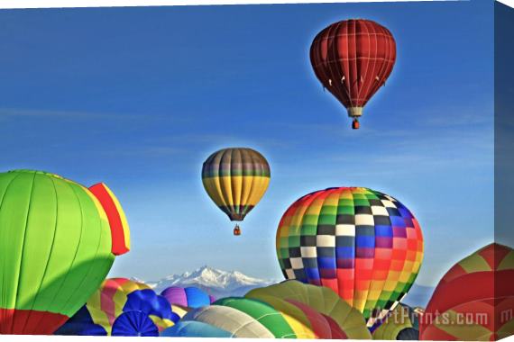 Collection 14 Ballooning Above Longs Peak Stretched Canvas Print / Canvas Art