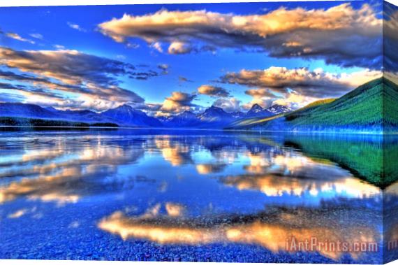 Collection 14 Great Glacier Lake Stretched Canvas Print / Canvas Art