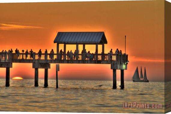 Collection 14 Pier Glow Stretched Canvas Painting / Canvas Art