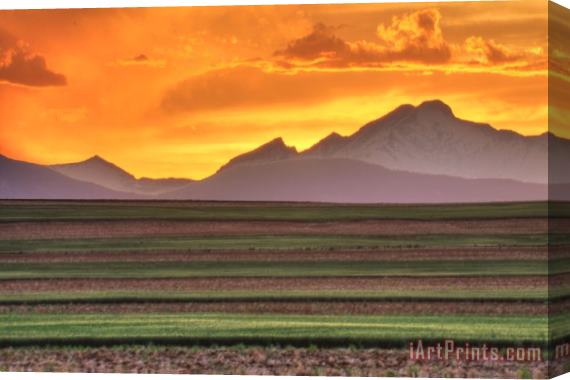Collection 14 Sunset Over Longs Peak Stretched Canvas Print / Canvas Art