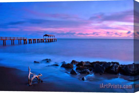 Collection 14 Sunset Pier Stretched Canvas Print / Canvas Art