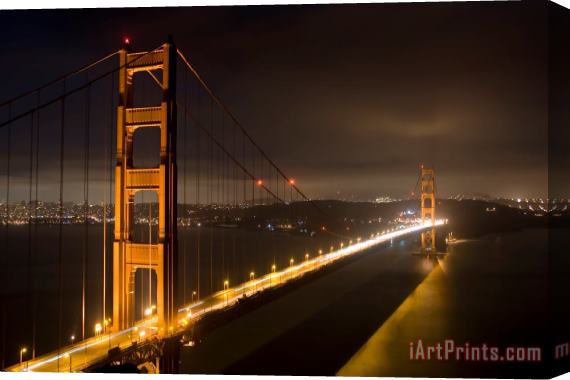 Collection 6 Golden Gate at night Stretched Canvas Print / Canvas Art