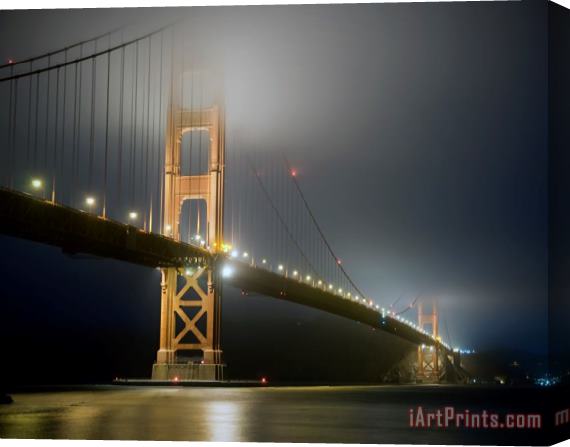 Collection 6 Golden Gate Bridge at Night Stretched Canvas Print / Canvas Art