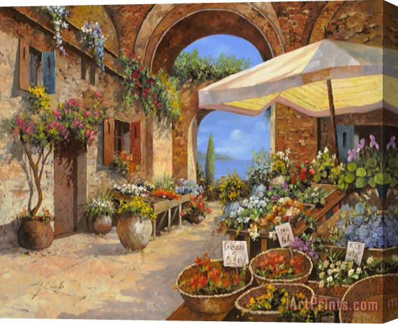 Collection 7 Il Mercato Del Lago Stretched Canvas Painting / Canvas Art