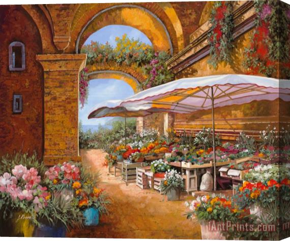 Collection 7 Il Mercato Sotto I Portici Stretched Canvas Painting / Canvas Art