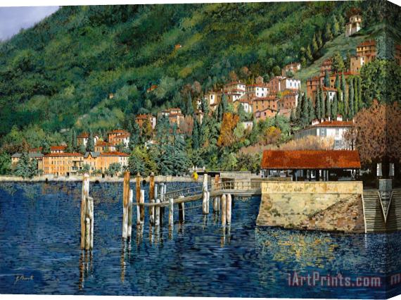 Collection 7 il porto di Bellano Stretched Canvas Print / Canvas Art