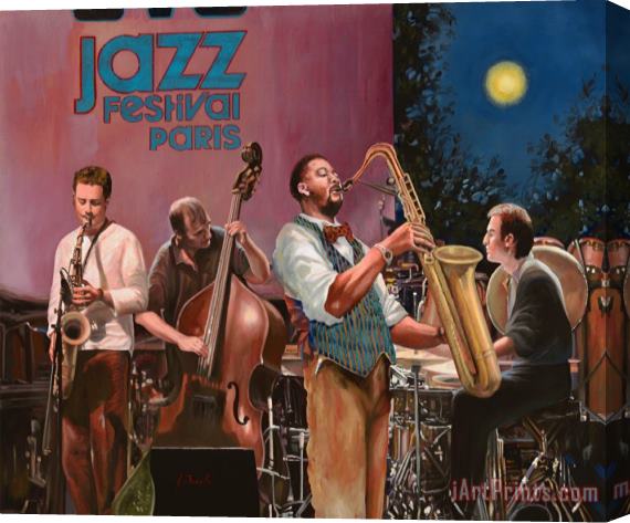 Collection 7 jazz festival in Paris Stretched Canvas Painting / Canvas Art