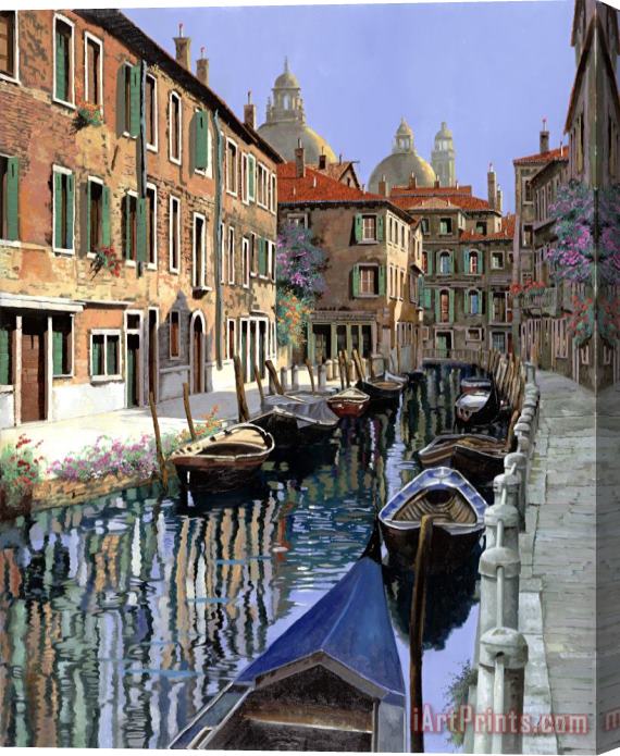 Collection 7 Le Barche Sul Canale Stretched Canvas Print / Canvas Art