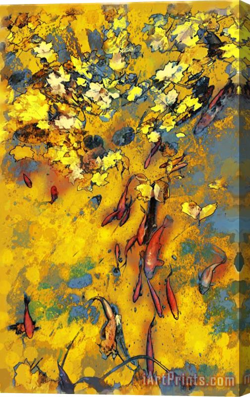 Collection 8 Autumn pond Stretched Canvas Print / Canvas Art