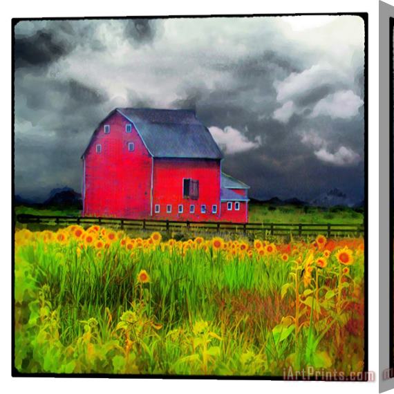 Collection 8 Red barn Stretched Canvas Painting / Canvas Art