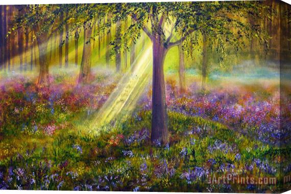 Collection 9 Bluebell Woods Stretched Canvas Painting / Canvas Art