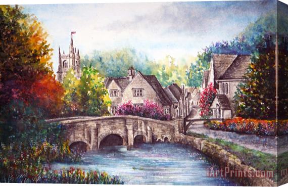 Collection 9 Castle Combe Stretched Canvas Print / Canvas Art