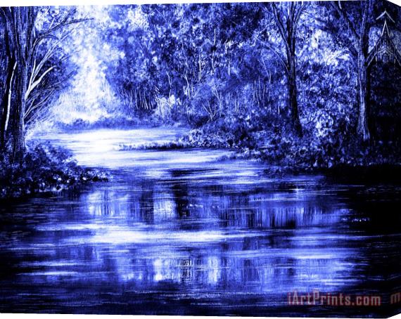 Collection 9 Moody Blue Stretched Canvas Print / Canvas Art