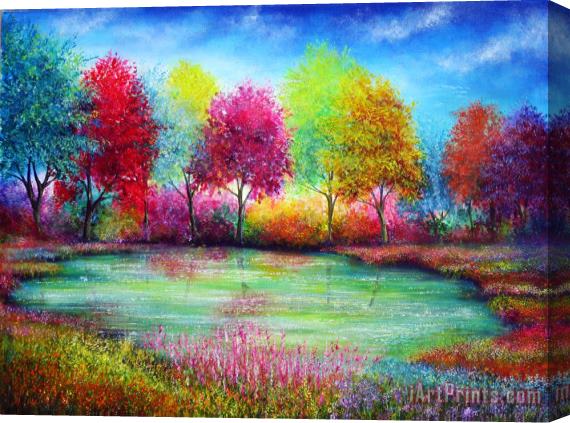 Collection 9 Paradise Pond Stretched Canvas Painting / Canvas Art