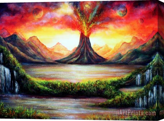 Collection 9 Volcano Stretched Canvas Print / Canvas Art