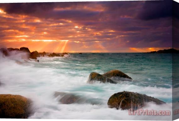 Collection A Spectacular Sunrise Over The Turbulent Waters of Horseshoe Bay Stretched Canvas Print / Canvas Art