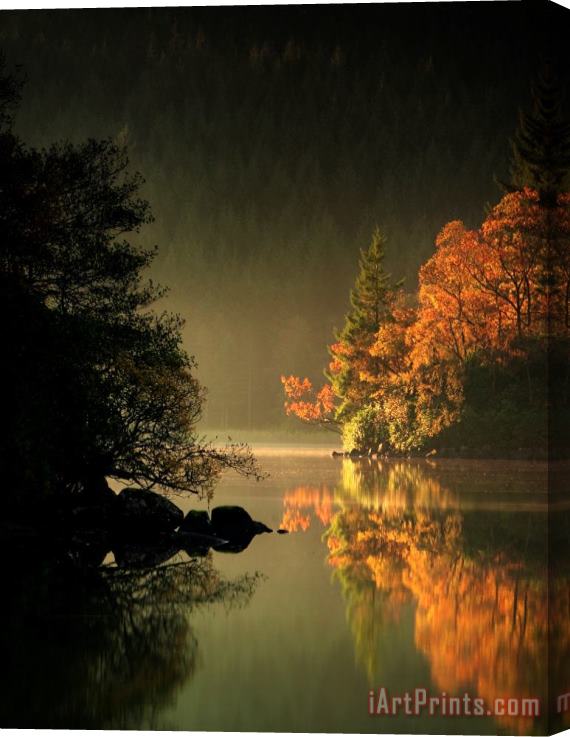 Collection Autumn on Loch Ard Stretched Canvas Painting / Canvas Art