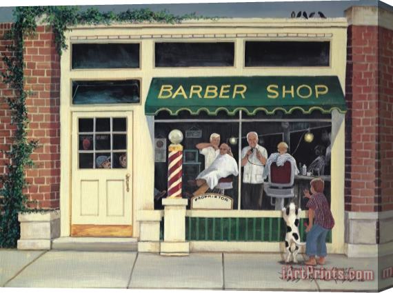 Collection Barber Shop Stretched Canvas Print / Canvas Art
