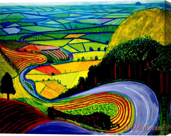 Collection David Hockney Garrowby Hill Stretched Canvas Print / Canvas Art