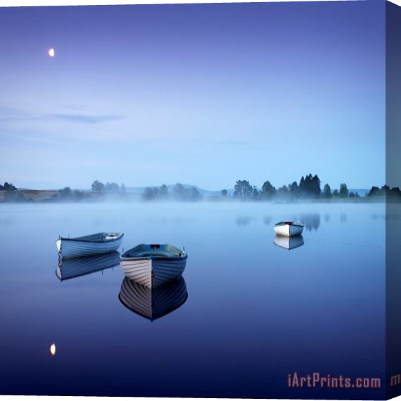 Collection Loch Rusky Moonlit Morning Stretched Canvas Print / Canvas Art