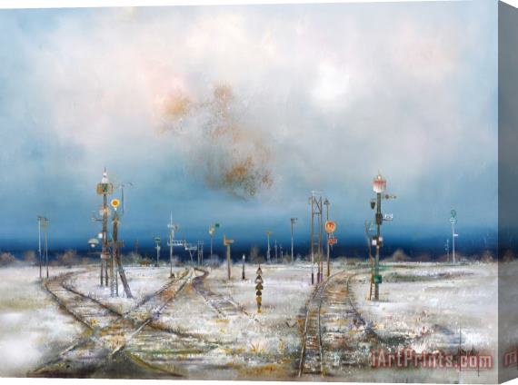 Collection Neige Des Voies Ferrees Stretched Canvas Print / Canvas Art