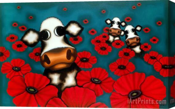 Collection Poppy Stretched Canvas Painting / Canvas Art