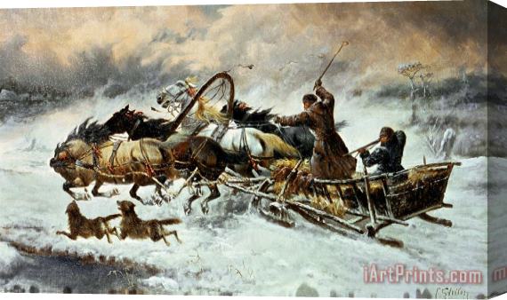Constantine Stoiloff The Chase Stretched Canvas Painting / Canvas Art