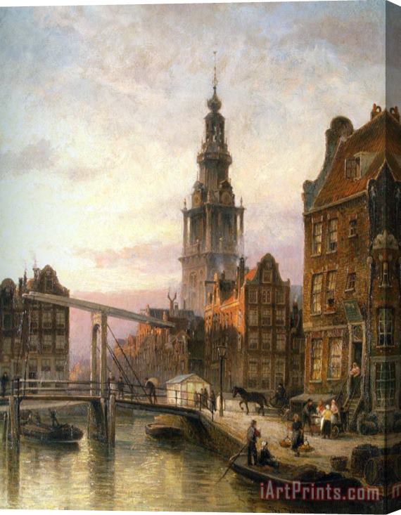 Cornelis Christiaan Dommelshuizen The Zuider Kerk at Dusk, Amsterdam Stretched Canvas Print / Canvas Art