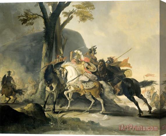 Cornelis Troost Alexander The Great at The Battle of The Granicus Against The Persians Stretched Canvas Print / Canvas Art