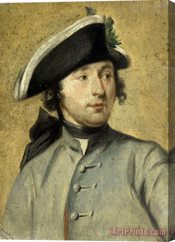 Cornelis Troost Portrait of Ludolf Backhuysen Ii, Painter And Dragoon, Grandson of The Marine Painter Ludolf Backhuysen I Stretched Canvas Print / Canvas Art