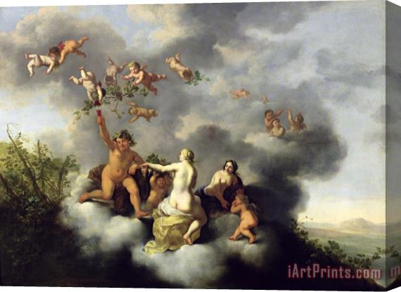 Cornelis van Poelenburgh Ceres Bacchus Venus and Cupid Stretched Canvas Painting / Canvas Art