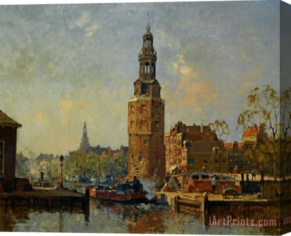 Cornelis Vreedenburgh A View of The Montelbaanstoren Amsterdam Stretched Canvas Print / Canvas Art