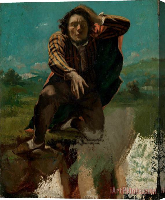 Courbet, Gustave Pa Kanten Av Stupet Stretched Canvas Print / Canvas Art