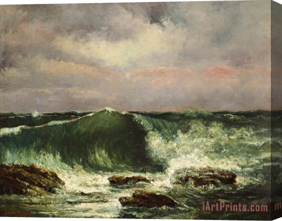 Courbet, Gustave Waves Stretched Canvas Print / Canvas Art