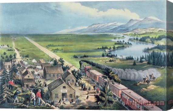 Currier and Ives Across the Continent Stretched Canvas Painting / Canvas Art