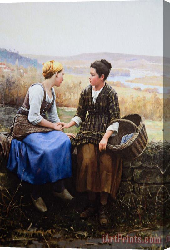 Daniel Ridgway Knight The First Grief, 1892 Stretched Canvas Print / Canvas Art