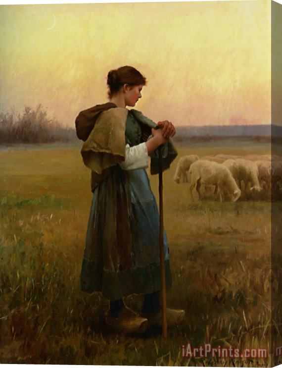 Daniel Ridgway Knight The Young Shepherdess Stretched Canvas Print / Canvas Art