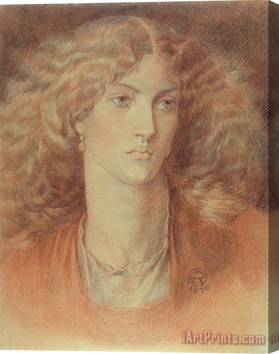 Dante Charles Gabriel Rossetti Head Of A Woman Called Ruth Herbert Stretched Canvas Painting / Canvas Art