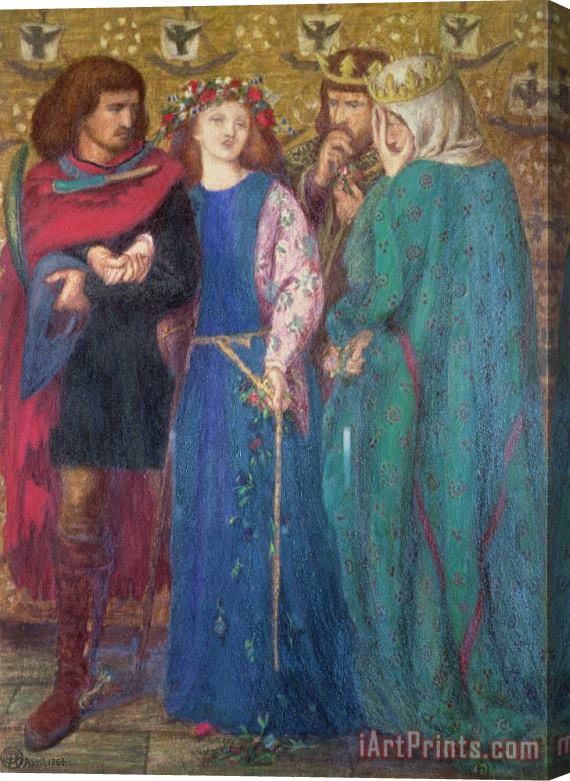 Dante Charles Gabriel Rossetti  Horatio Discovering the Madness of Ophelia Stretched Canvas Print / Canvas Art